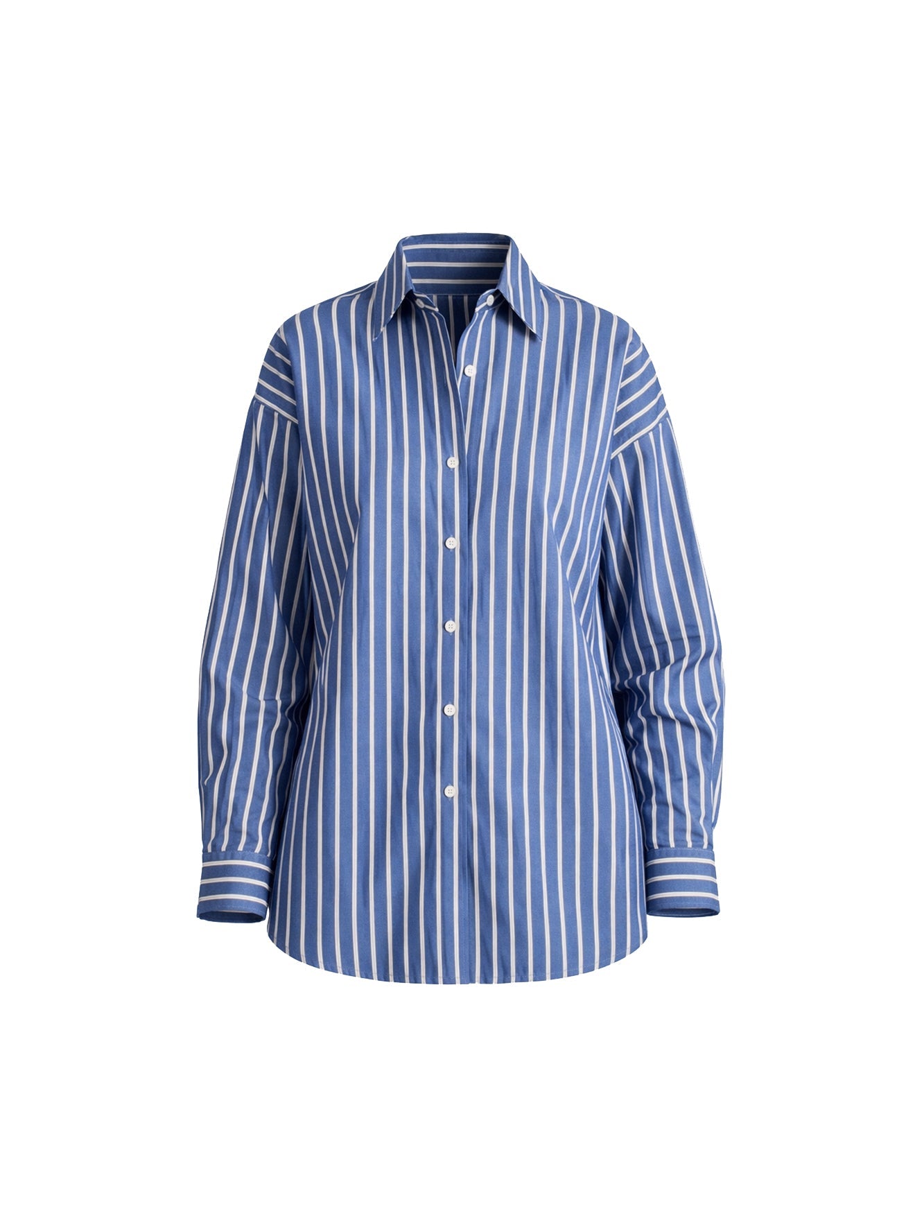 Indigo & Crème Stripe Cotton Shirt