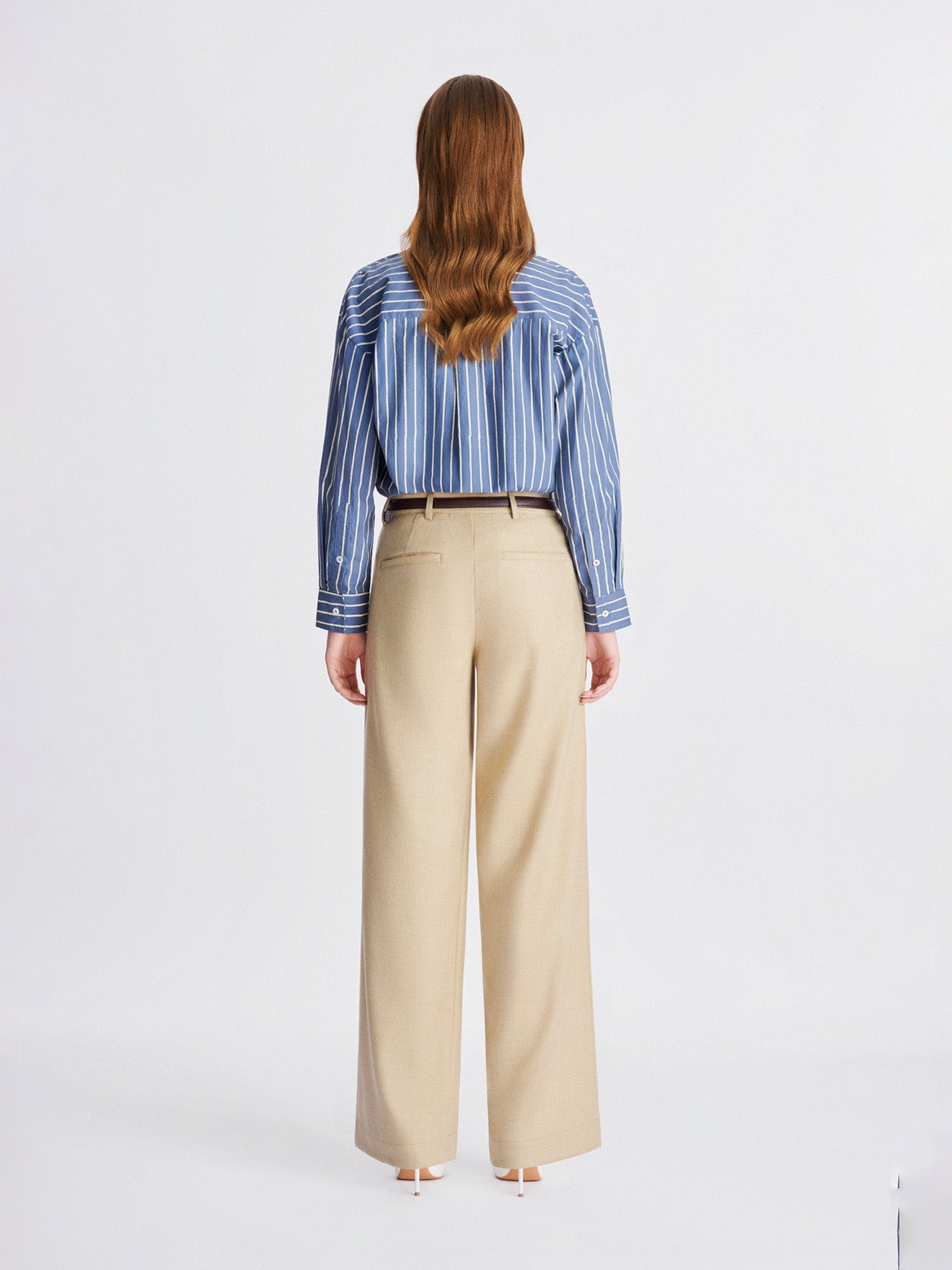 Vanilla Sand Wide-Leg Trousers