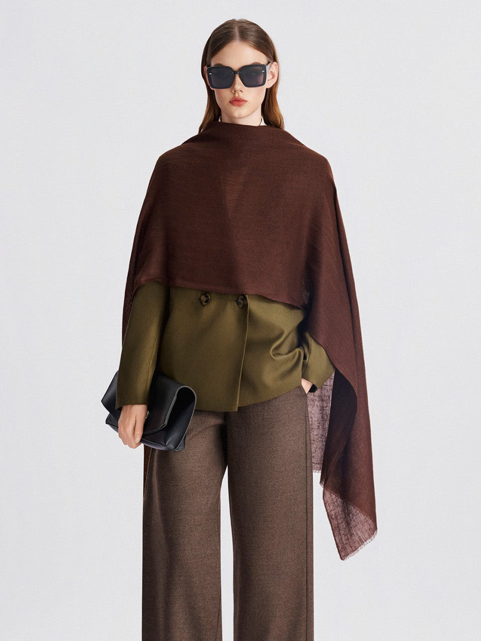 Espresso Cashmere Scarf